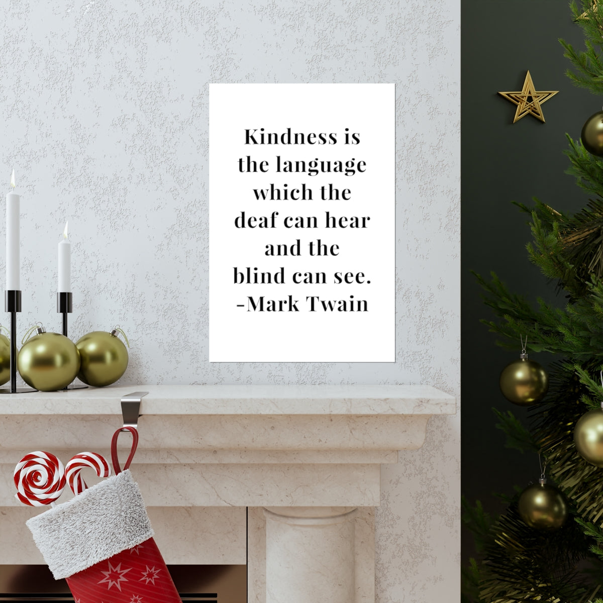 Mark Twain Kindness Quote Premium Matte Vertical Poster