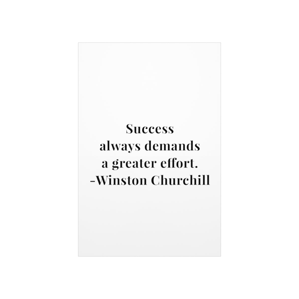 Winston Churchill Success Quote Premium Matte Vertical Poster