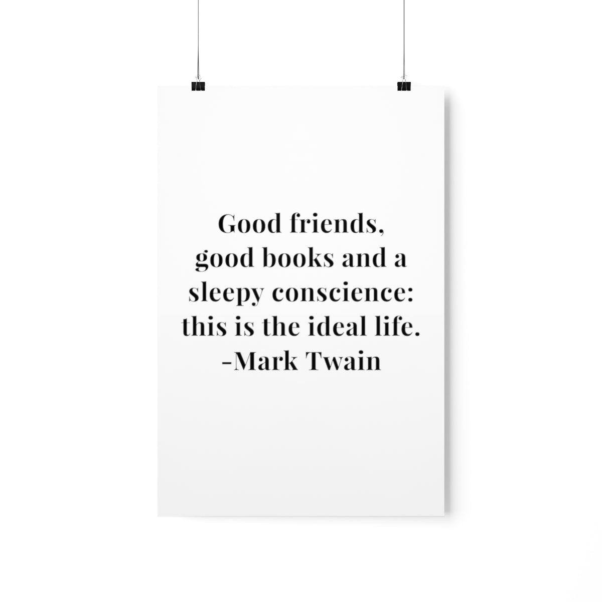 Mark Twain Good Friends Quote Premium Matte Vertical Poster