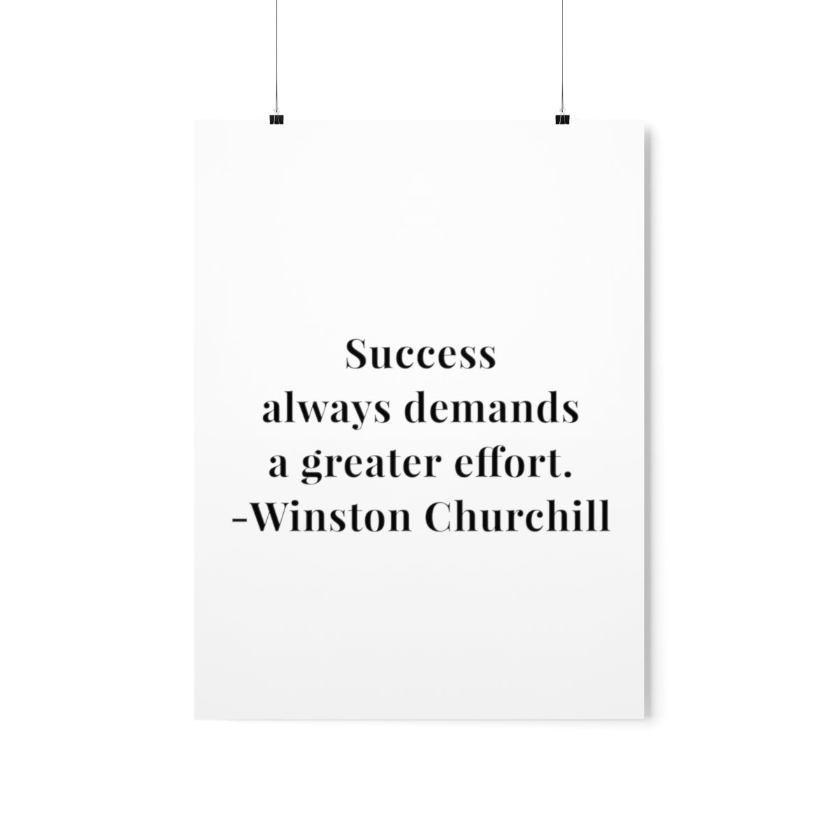 Winston Churchill Success Quote Premium Matte Vertical Poster
