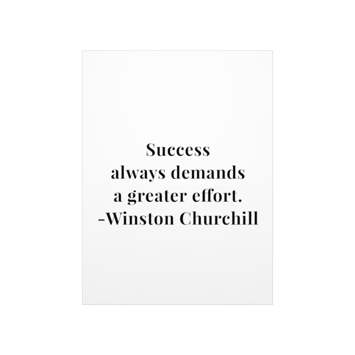 Winston Churchill Success Quote Premium Matte Vertical Poster