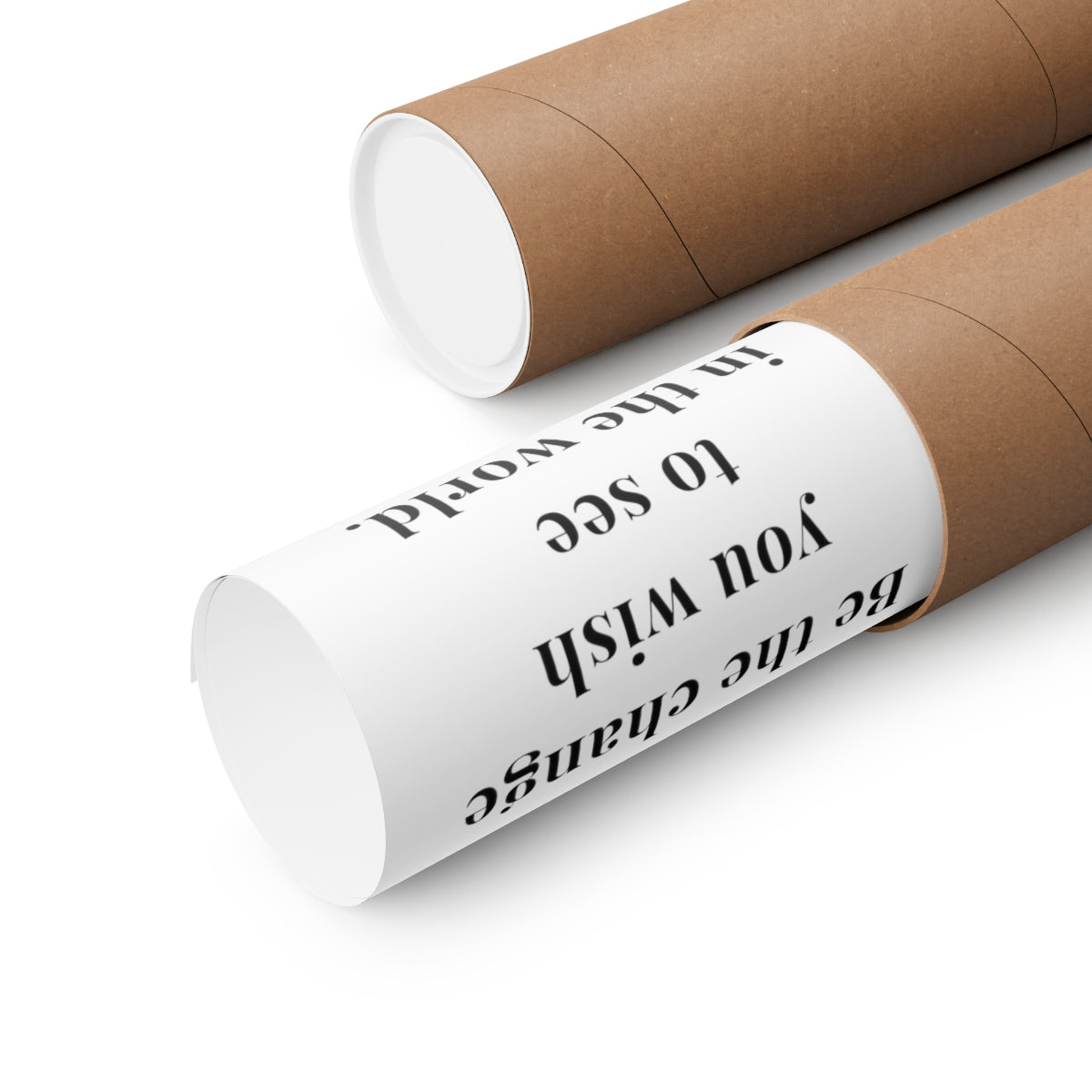 Mahatma Gandhi Quote - Be the Change - Premium Matte Vertical Poster