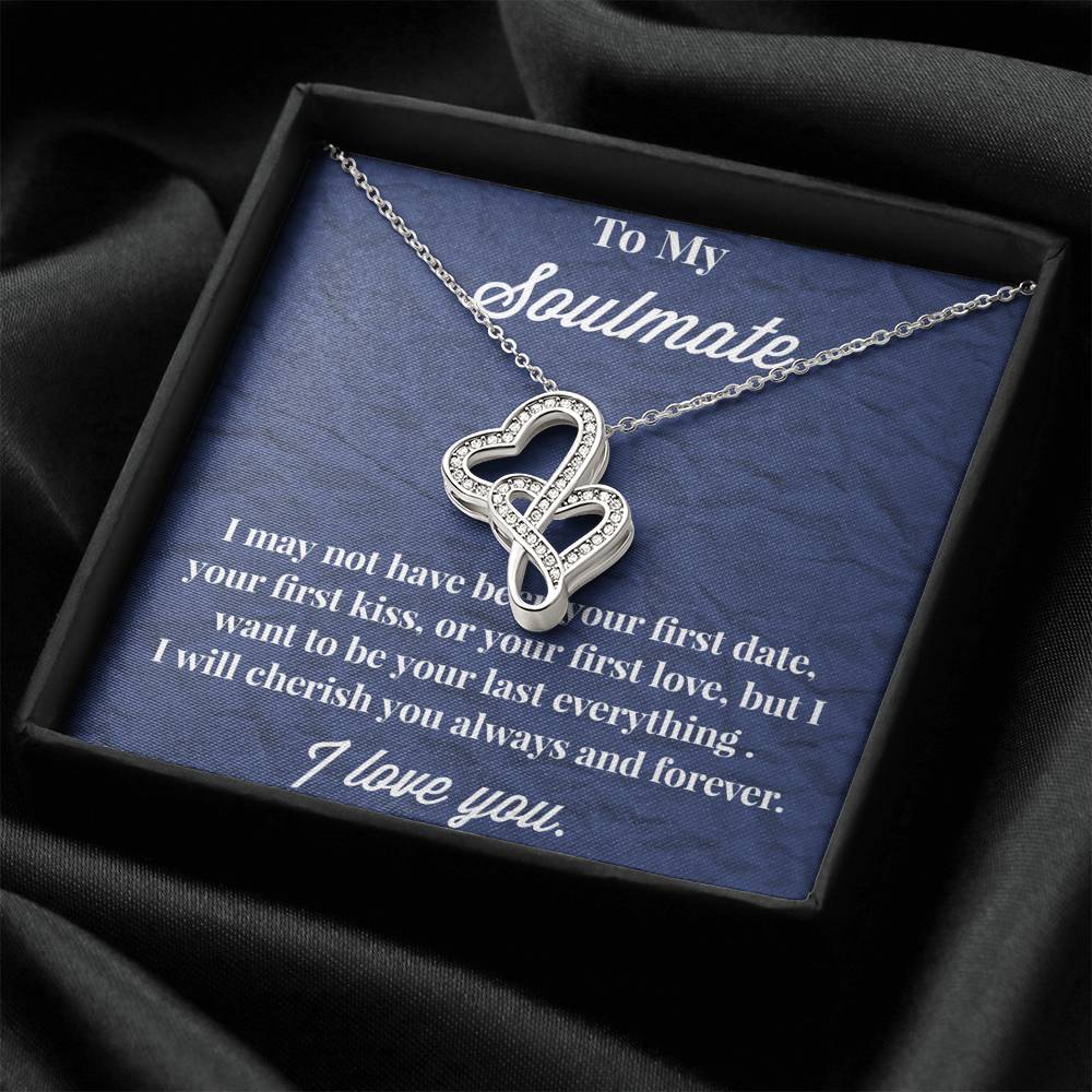 To My Soulmate Double Hearts Necklace