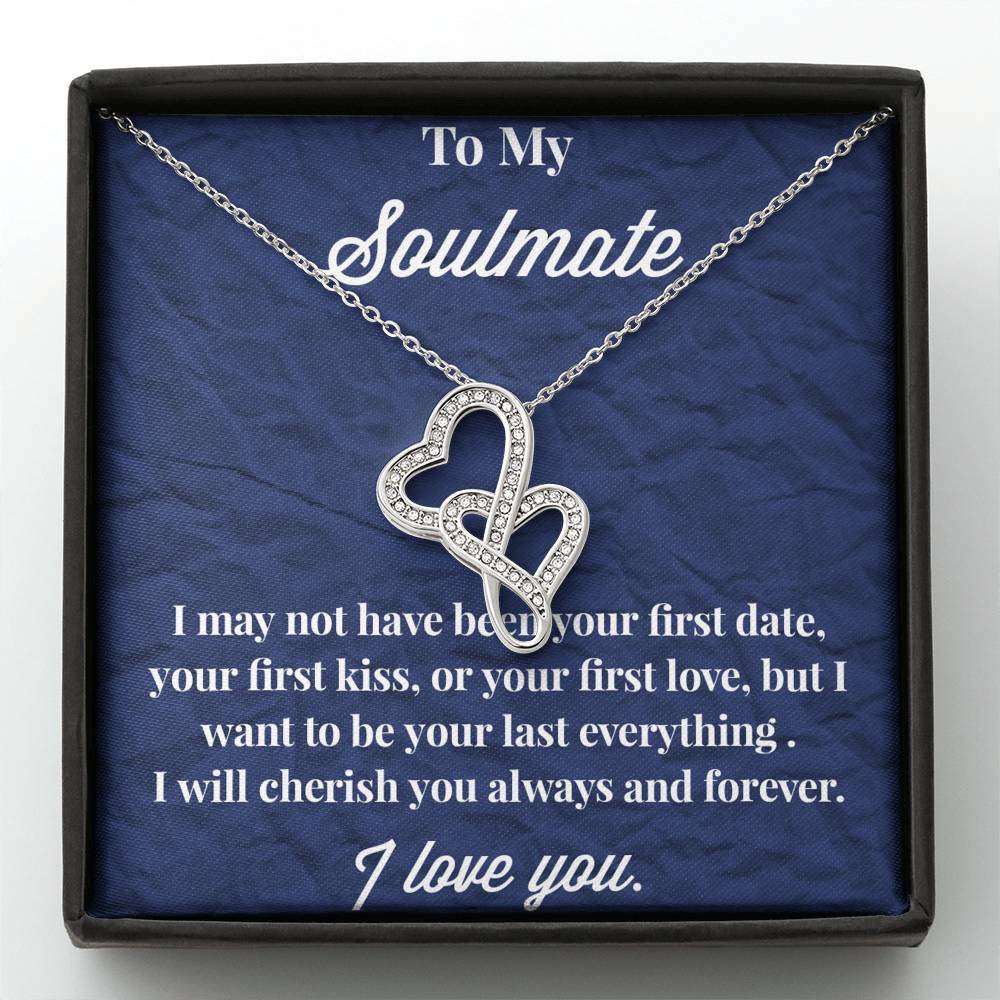 To My Soulmate Double Hearts Necklace