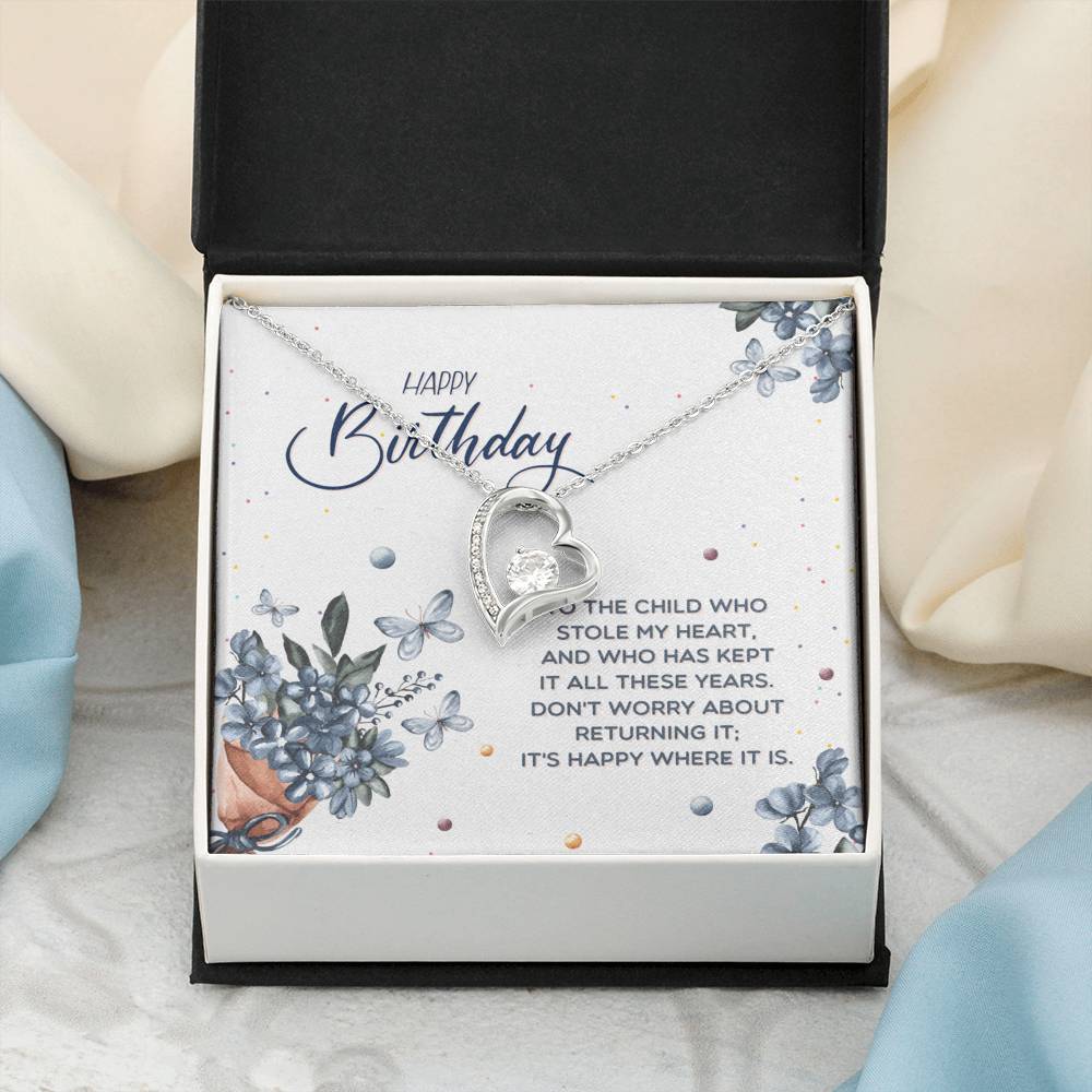 Happy Birthday Necklace for Daughter - Forever Love Necklace