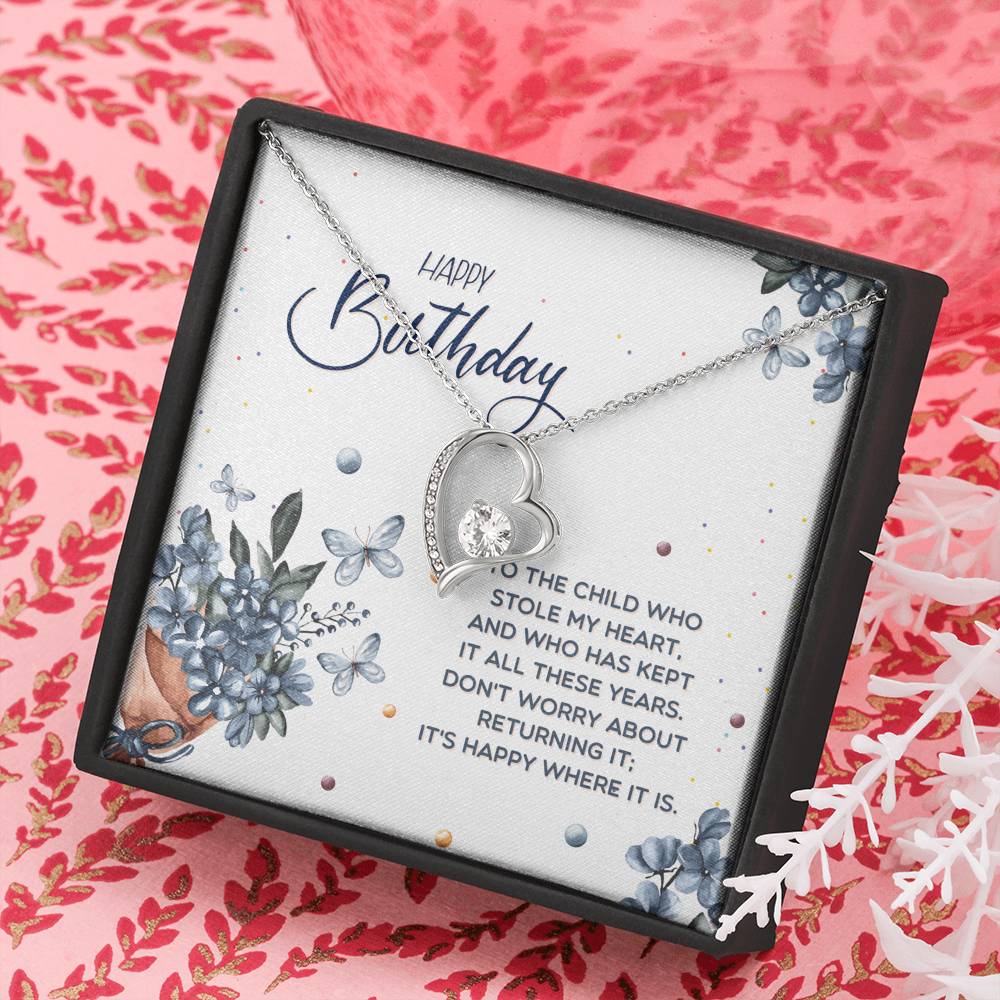 Happy Birthday Necklace for Daughter - Forever Love Necklace