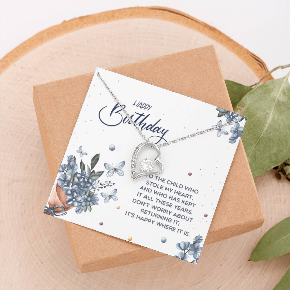 Happy Birthday Necklace for Daughter - Forever Love Necklace