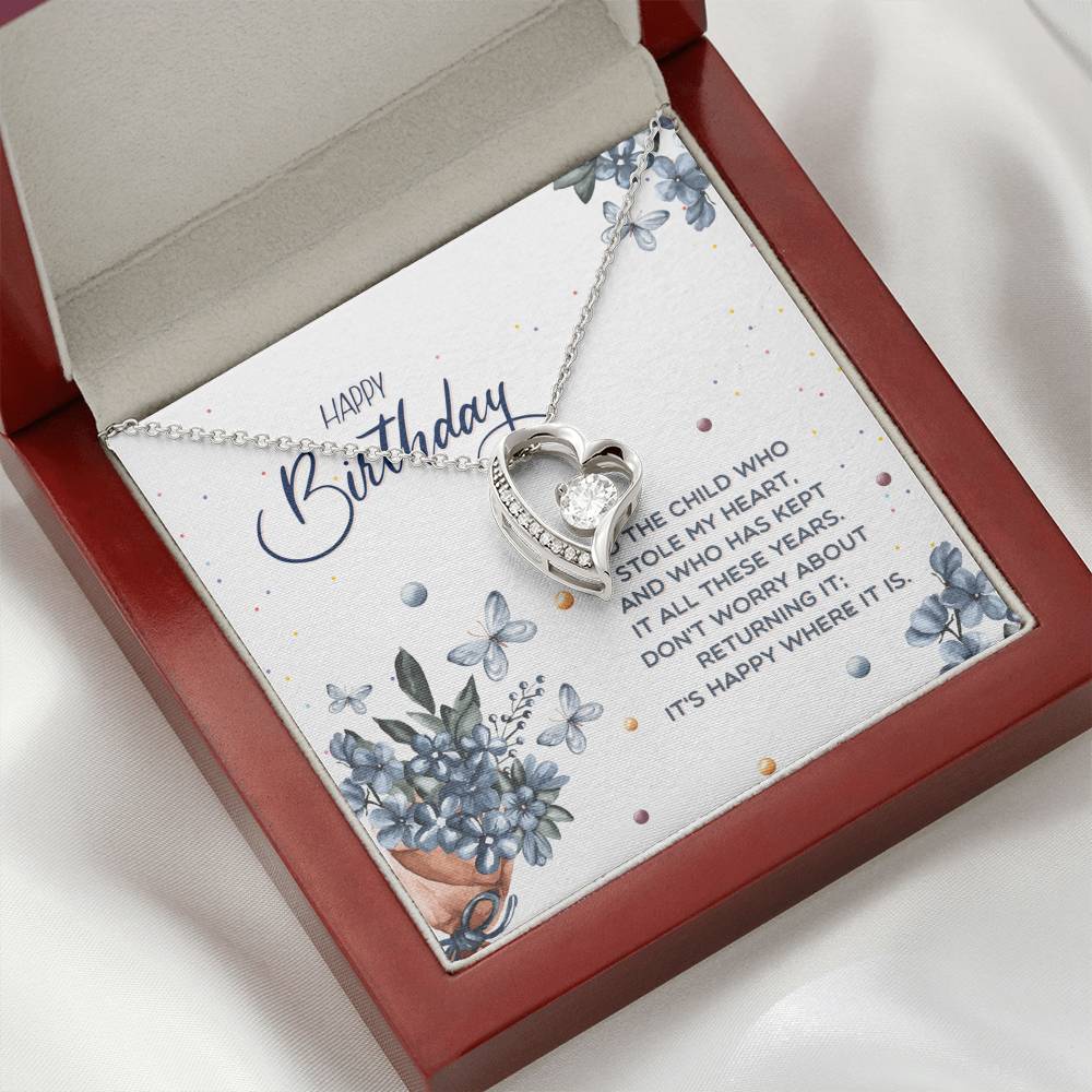 Happy Birthday Necklace for Daughter - Forever Love Necklace