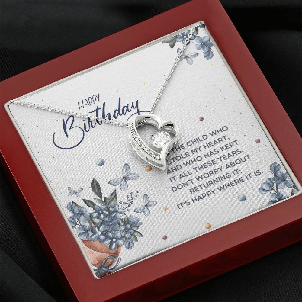 Happy Birthday Necklace for Daughter - Forever Love Necklace