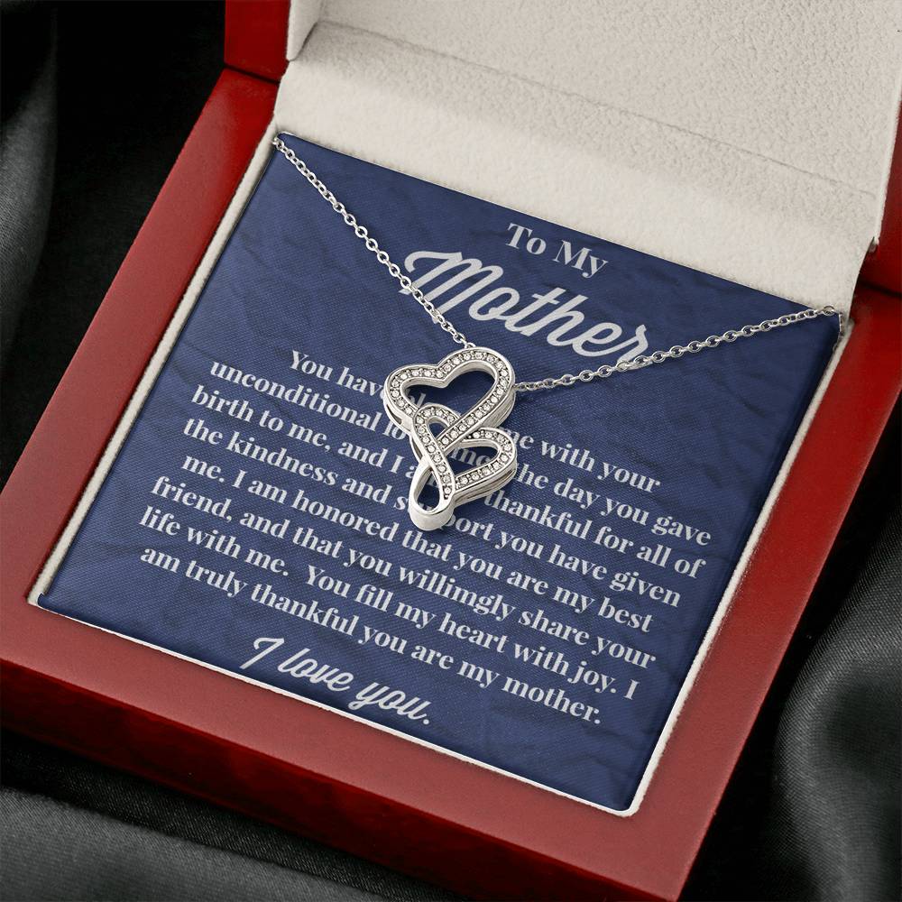 To My Mother Double Hearts Necklace - Jewelry for Mom - Gift for Mom