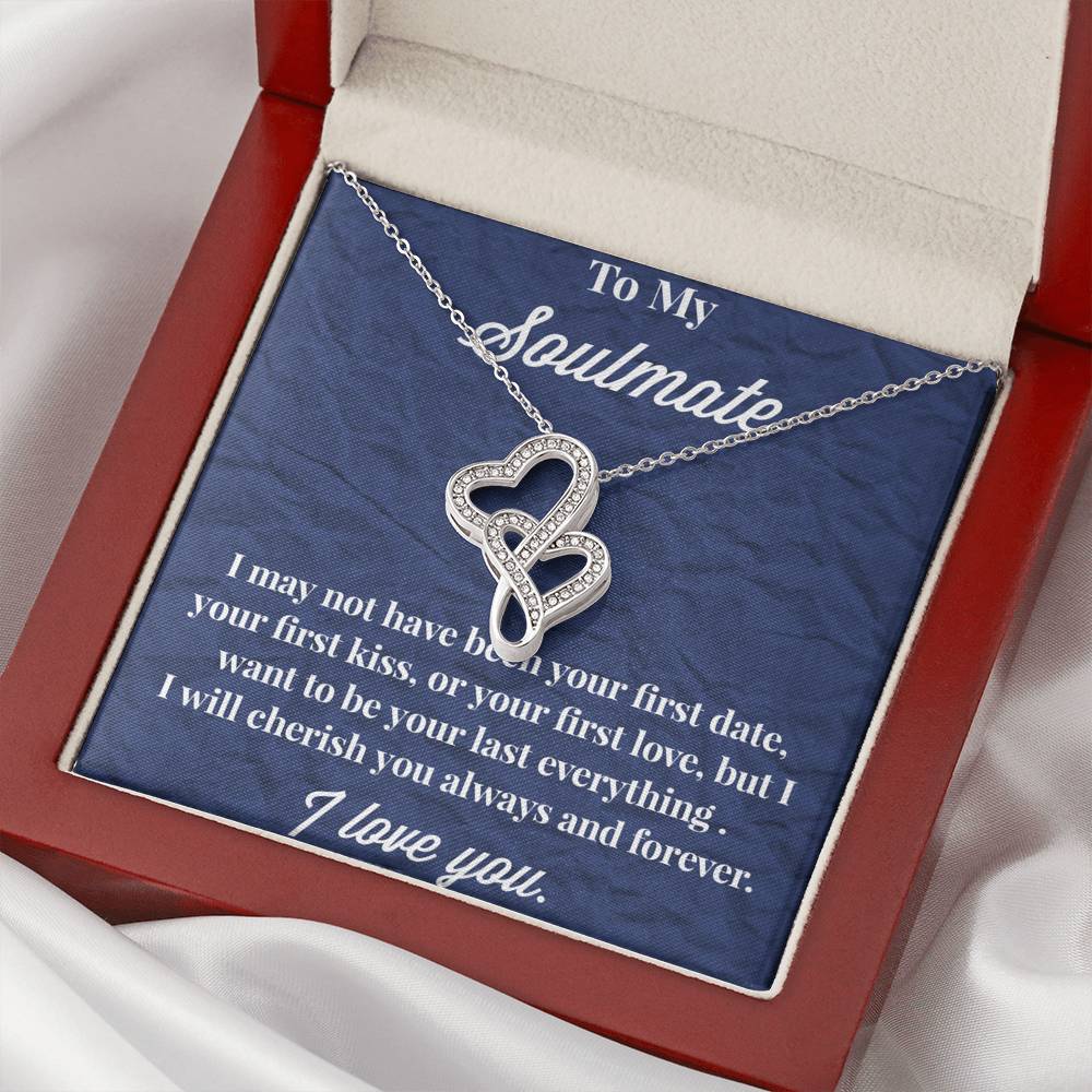 To My Soulmate Double Hearts Necklace