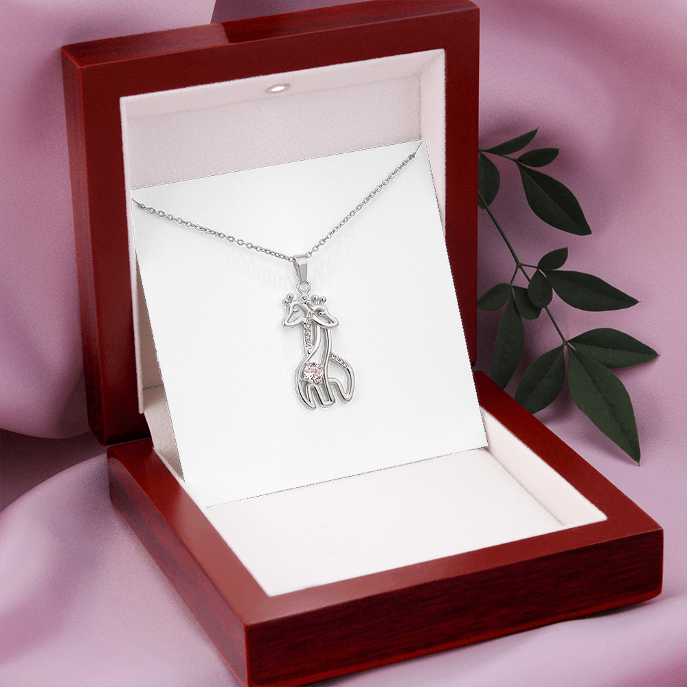 To My Junior Bridesmaid Graceful Love Giraffe Necklace