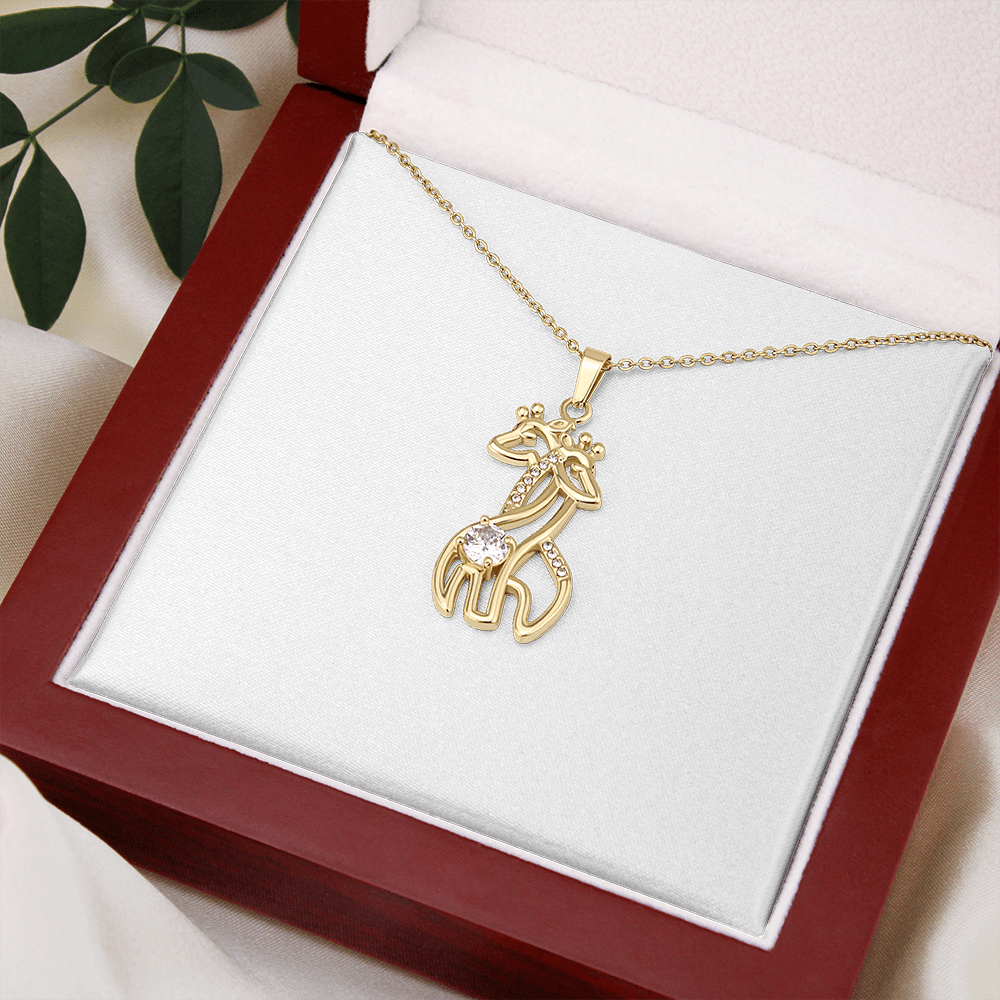 To My Junior Bridesmaid Graceful Love Giraffe Necklace