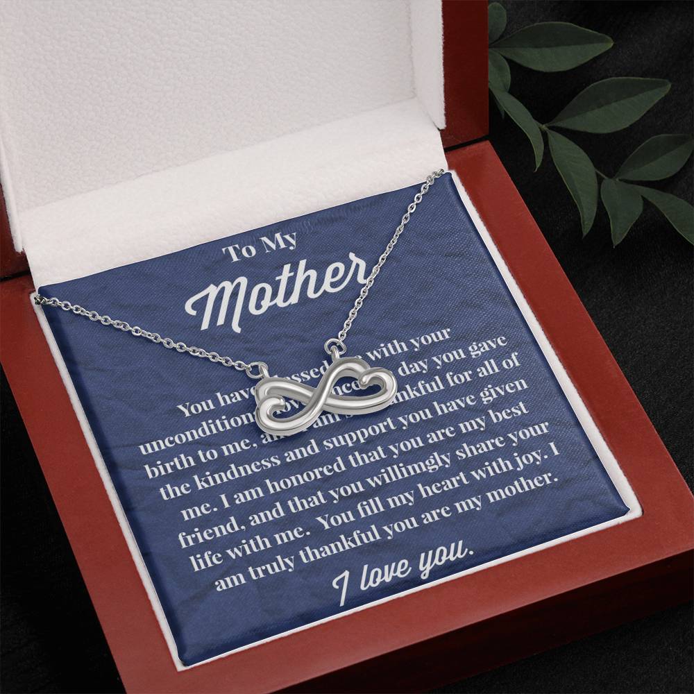 To My Mother Infinity Hearts Necklace - Jewelry for Mom - Gift for Mom