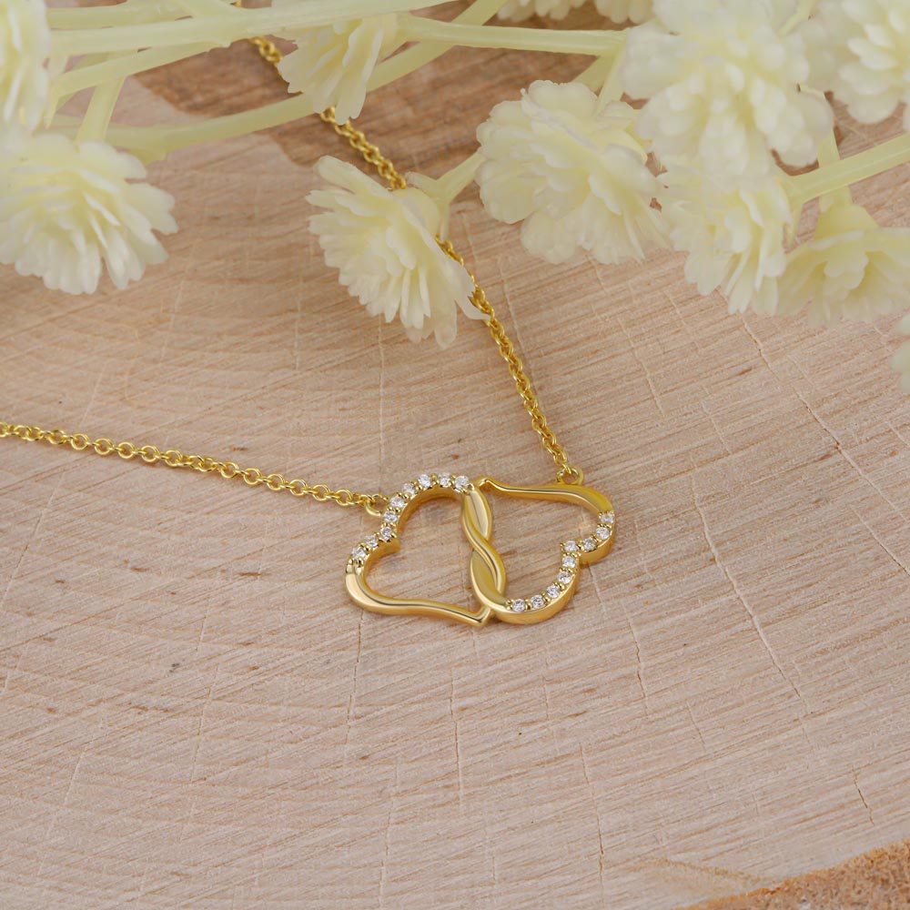 To My Niece 10K Gold Everlasting Hearts Necklace - Gift fir Niece - Necklace for Niece