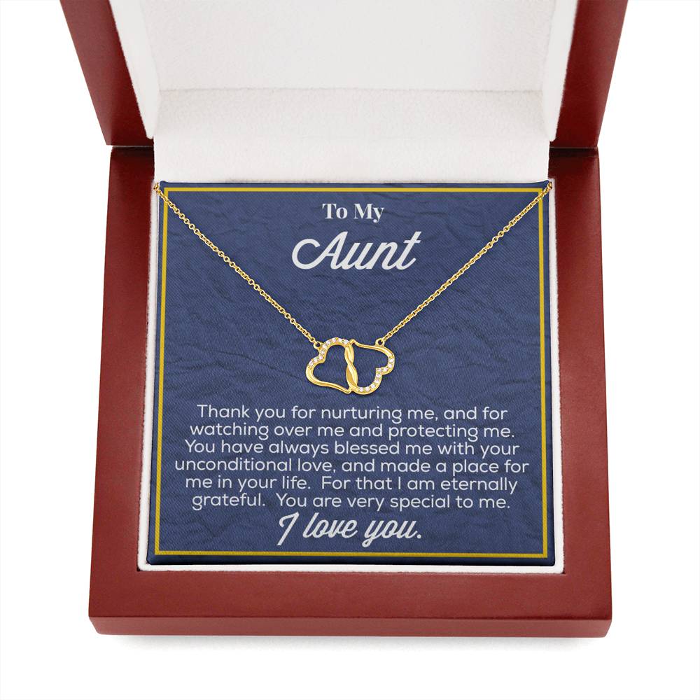 To My Aunt Everlasting Love Gold Necklace - Jewelry for Aunt - Gift for Aunt