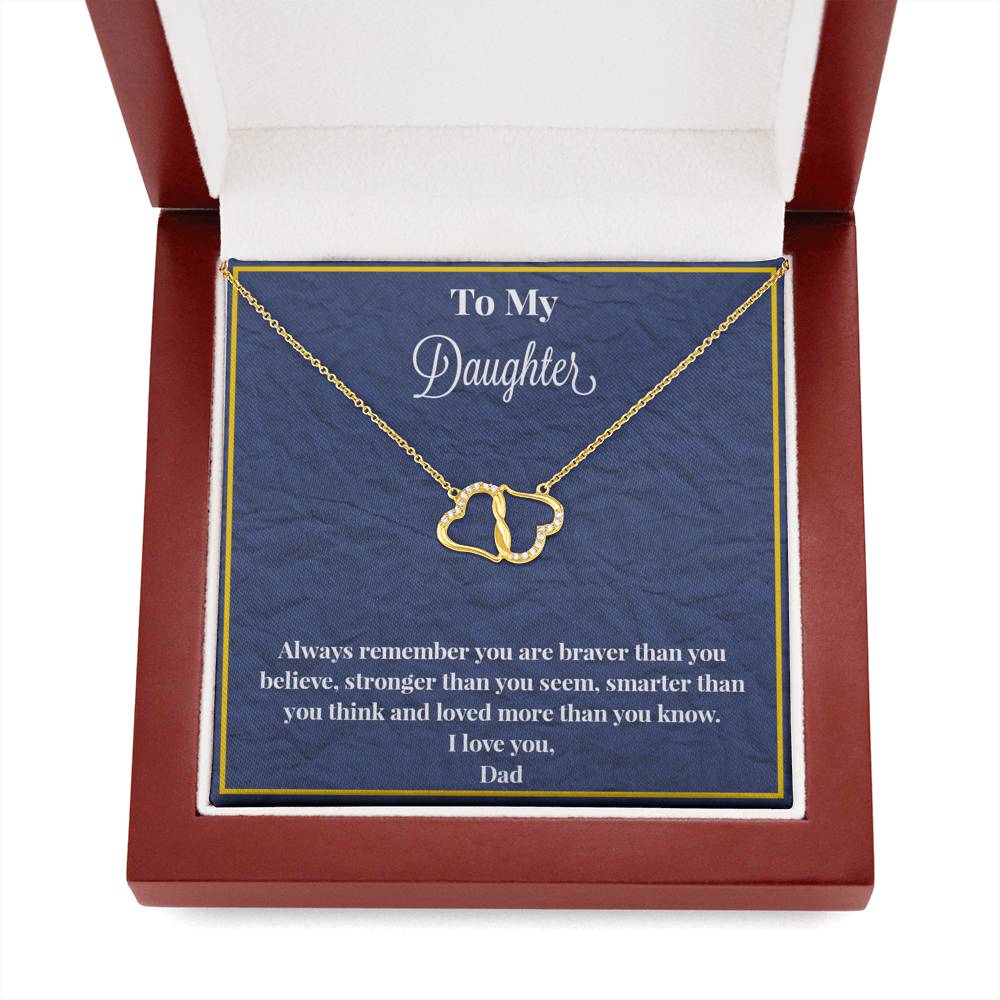 To My Daughter Everlasting Love Gold Necklace - Jewelry for Daughter - Necklace for Daughter