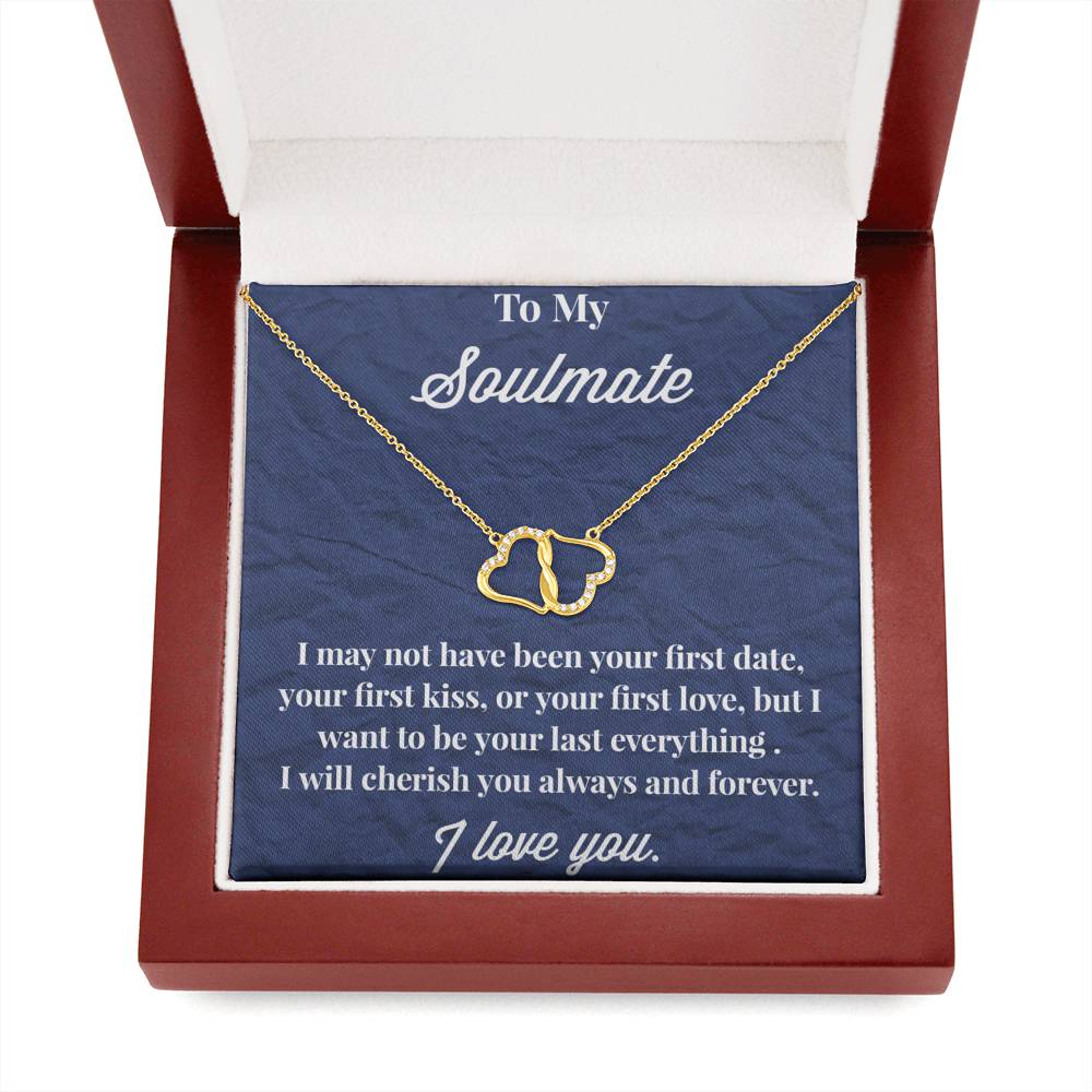 To My Soulmate Everlasting Love Gold Necklace - Jewelry for Wife - Necklace for Wife
