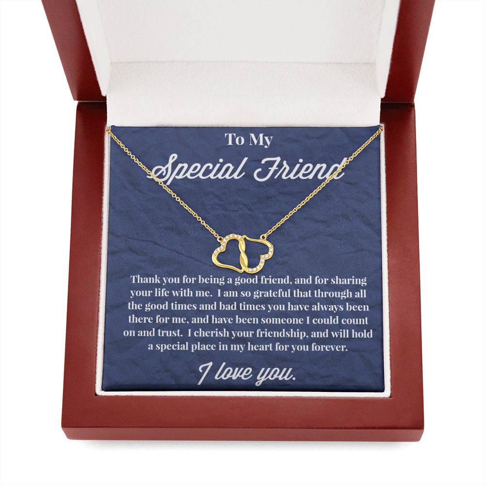 To My Special Friend Everlasting Love Gold Necklace - Jewelry for Wife - Necklace for Wife