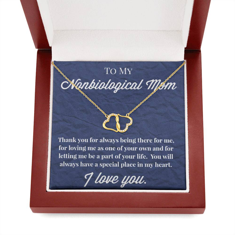 To My Non Biological Mom Everlasting Love Gold Necklace - Jewelry for Mom - Necklace for Stepmom