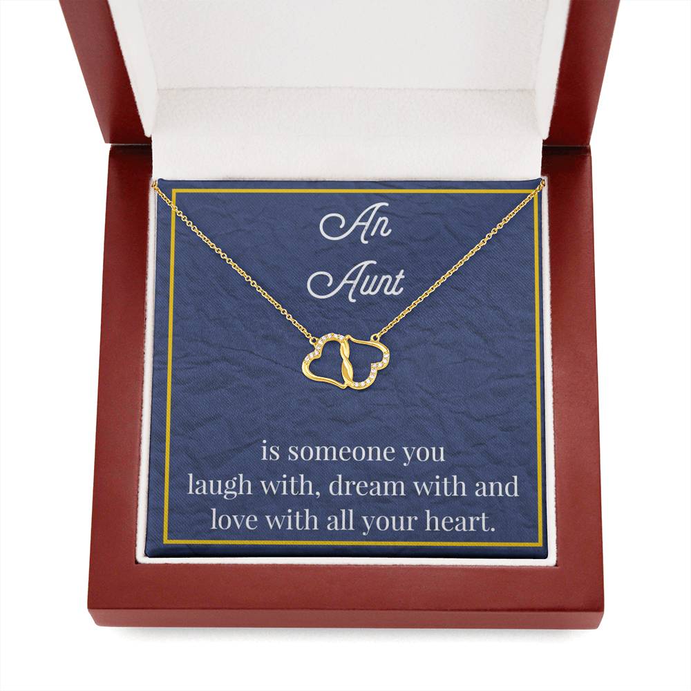 To My Aunt Everlasting Love Gold Necklace - Jewelry for Aunt - Gift Necklace for Aunt