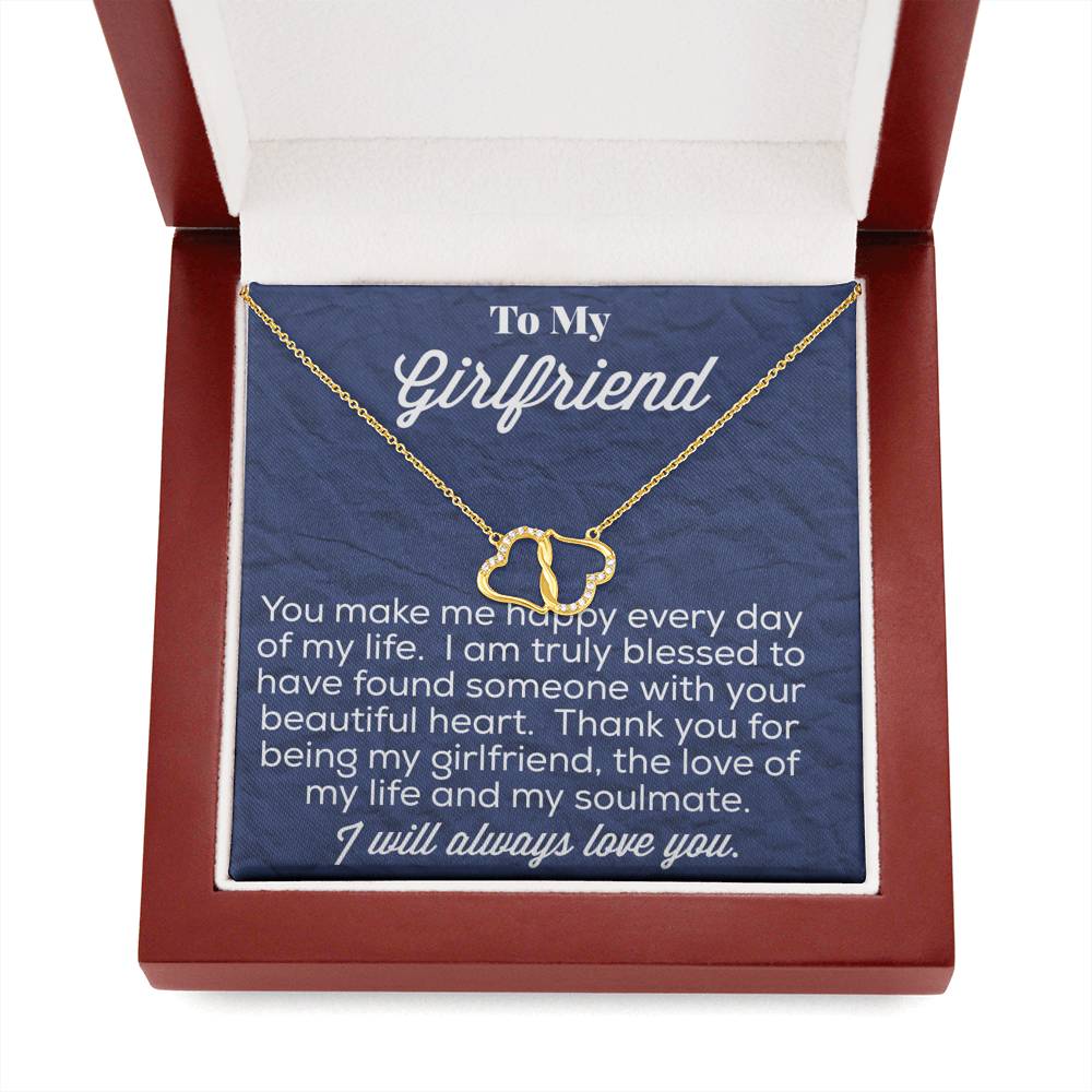 To My Girlfriend Everlasting Love Gold Necklace - Jewelry for Girlfriend - Gift for Girlfriend