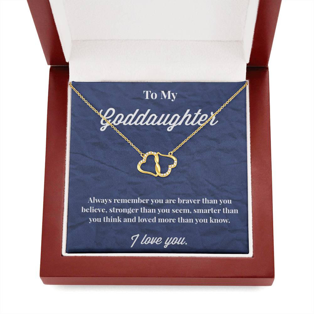 To My Goddaughter Everlasting Love Gold Necklace - Jewelry for Goddaughter - Gift for Goddaughter