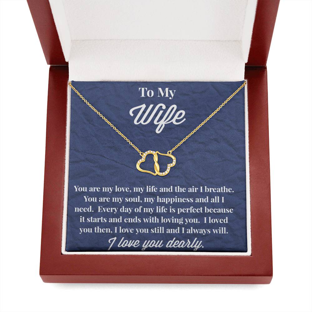 To My Wife Everlasting Love Gold Necklace - Jewelry for Wife - Necklace for Wife