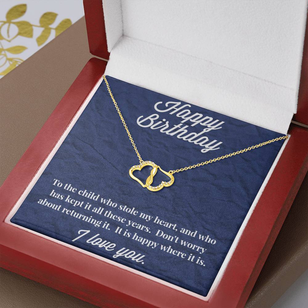 Happy Birthday Everlasting Love Gold Necklace - Jewelry for Daughter - Necklace for Wife