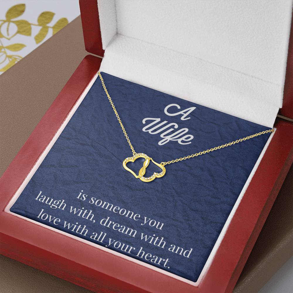 To My Wife Everlasting Love Gold Necklace - Jewelry for Wife - Necklace for Wife