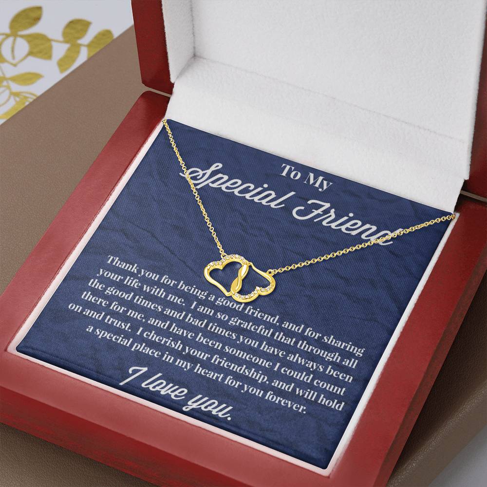 To My Special Friend Everlasting Love Gold Necklace - Jewelry for Wife - Necklace for Wife