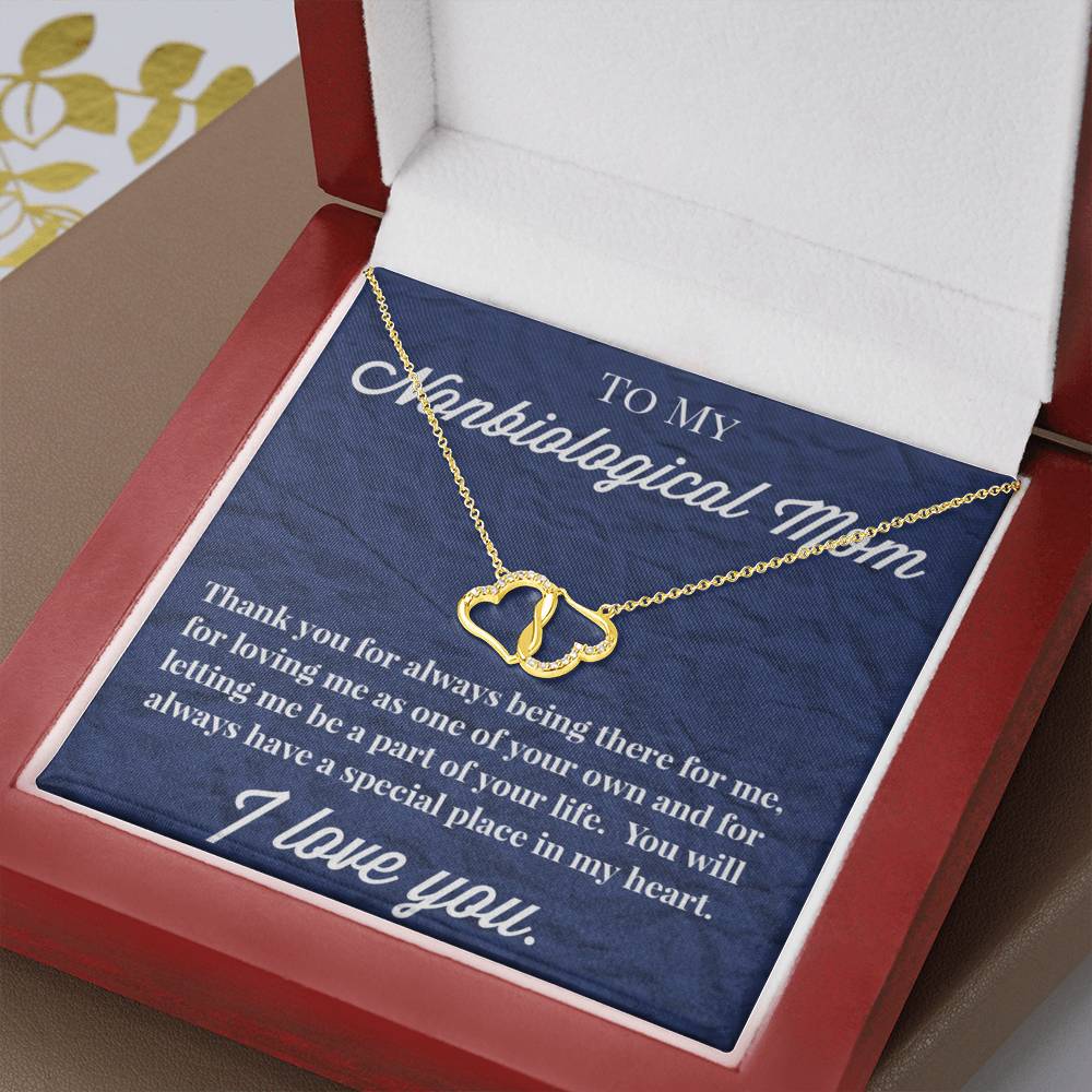 To My Non Biological Mom Everlasting Love Gold Necklace - Jewelry for Mom - Necklace for Stepmom