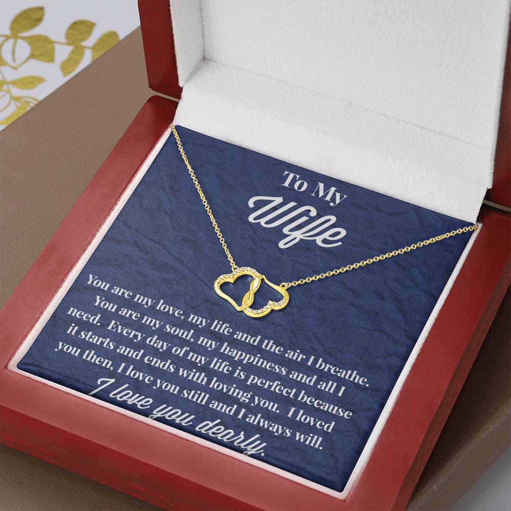 To My Wife Everlasting Love Gold Necklace - Jewelry for Wife - Necklace for Wife