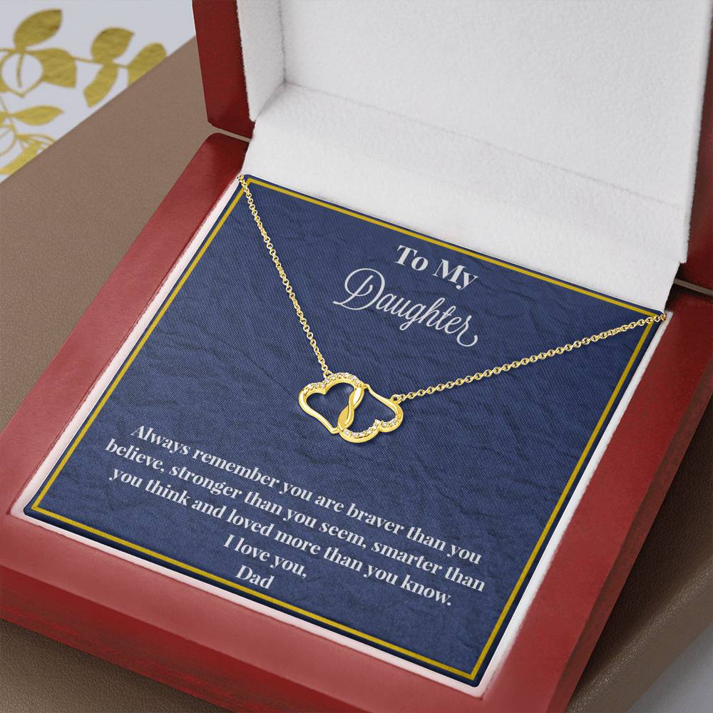 To My Daughter Everlasting Love Gold Necklace - Jewelry for Daughter - Necklace for Daughter