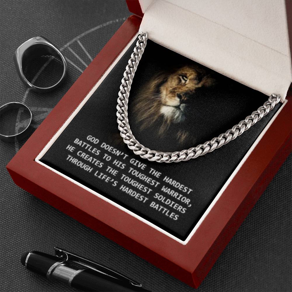 To My Son Cuban Chain Necklace - Gift for Husband - Brother - Nephew - Uncle - Boyfriend - Man - Gold Cuban Chain Necklace - Men's Jewelry