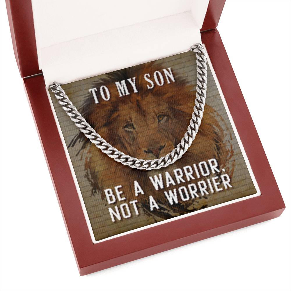 To My Son Cuban Chain Necklace - Gift for Son - Gold Necklace for Son