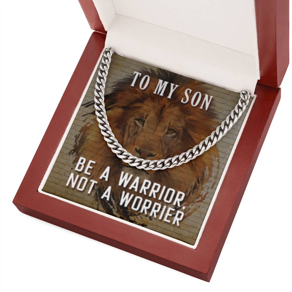 To My Son Cuban Chain Necklace - Gift for Son - Gold Necklace for Son