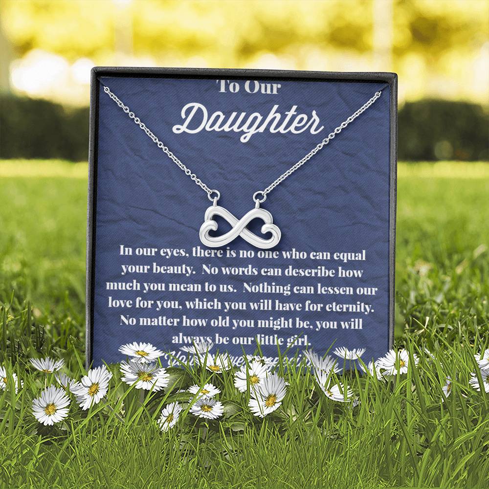 To Our Daughter Infinity Hearts Necklace