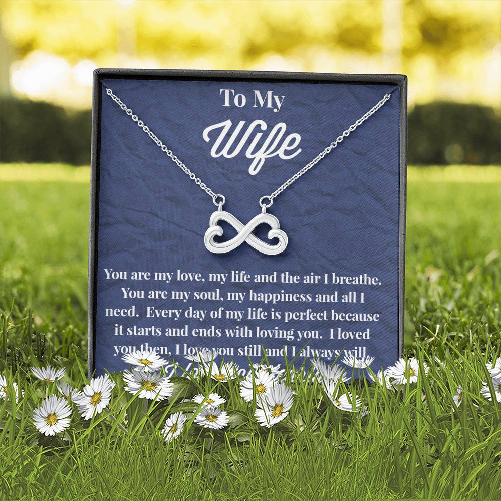 To My Wife Infinity Hearts Necklace