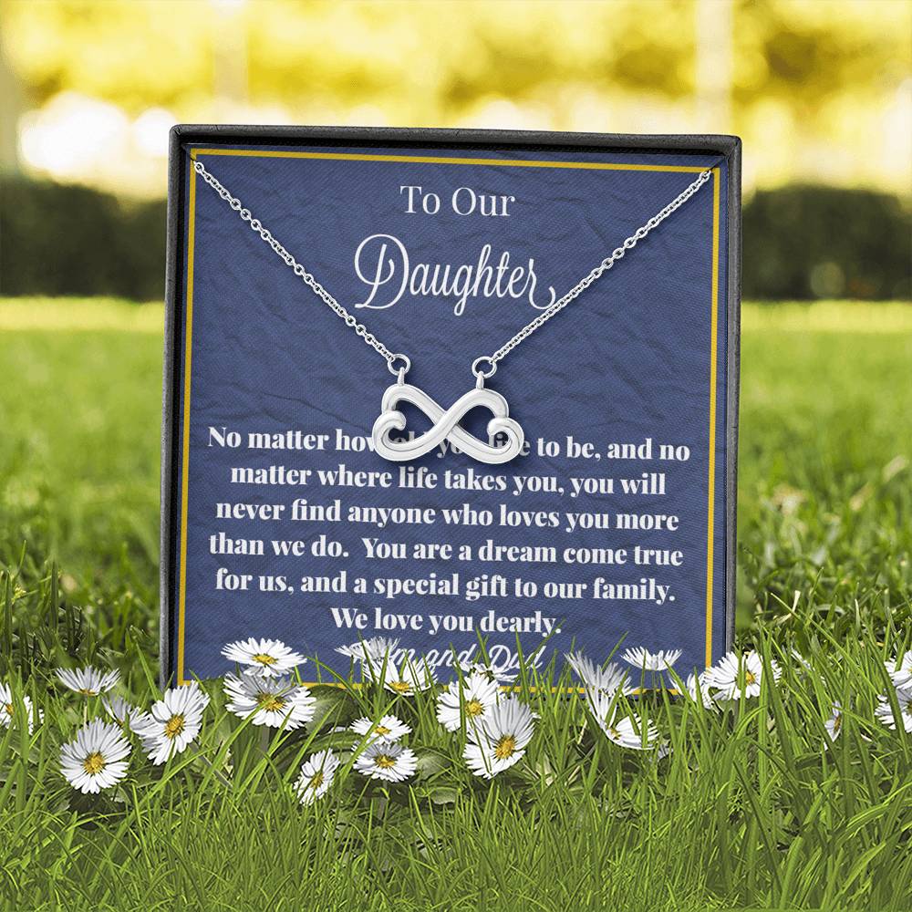 To Our Daughter Infinity Hearts Necklace
