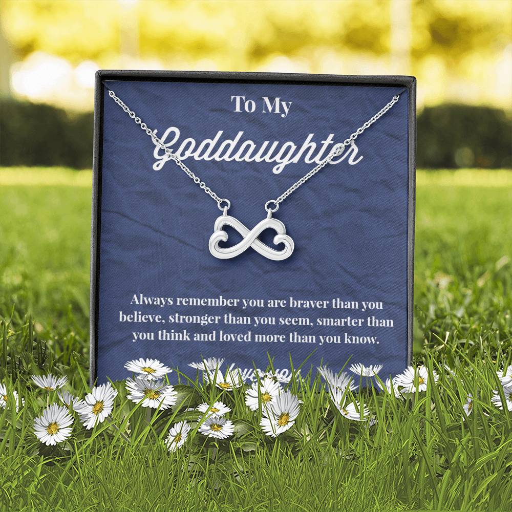 To My Goddaughter Infinity Hearts Necklace - Jewelry for Goddaughter - Gift for Goddaughter