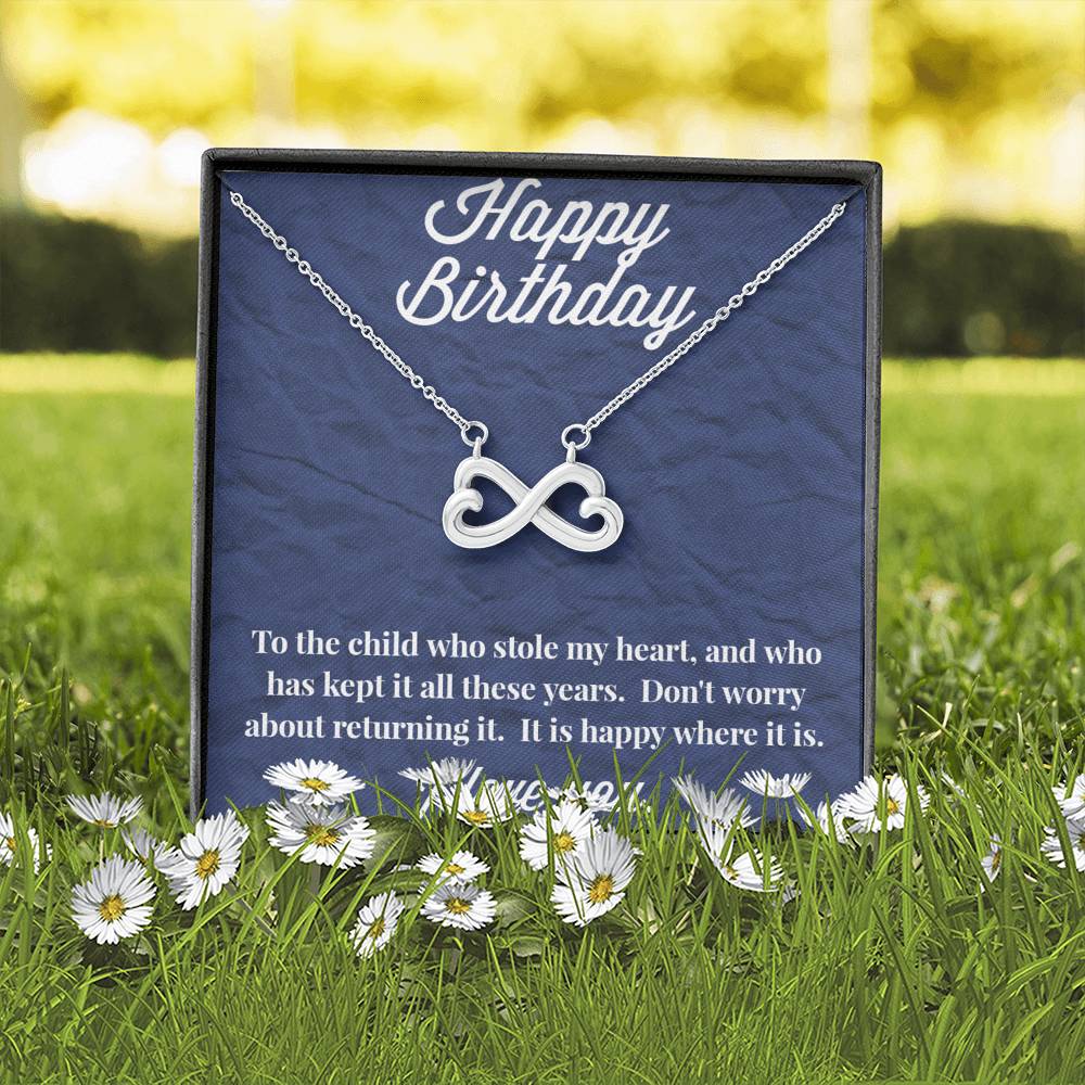 Happy Birthday Infinity Hearts Necklace