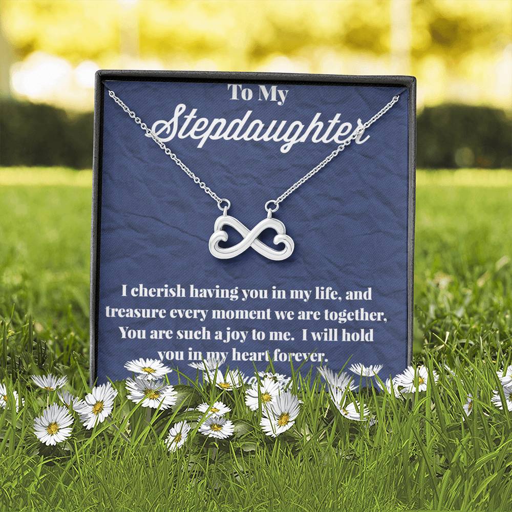 To My Stepdaughter Infinity Hearts Necklace