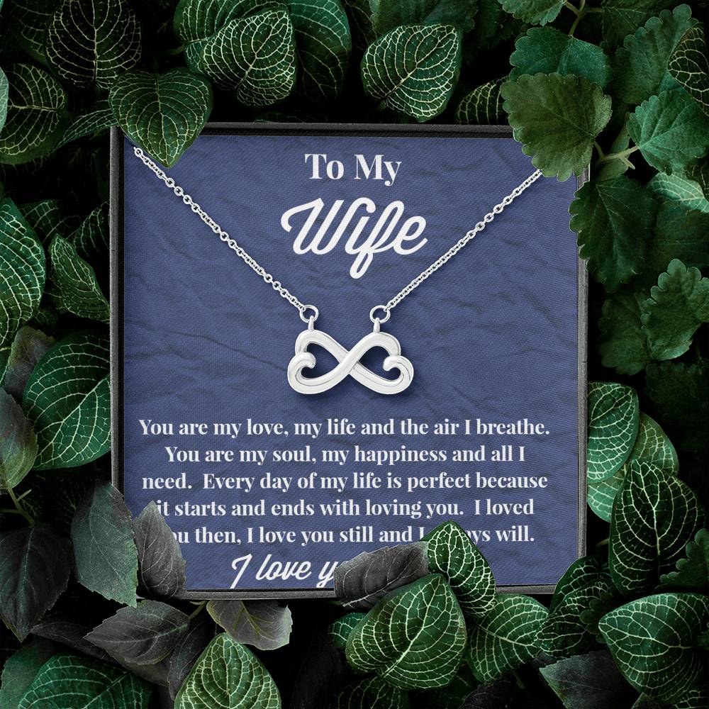 To My Wife Infinity Hearts Necklace