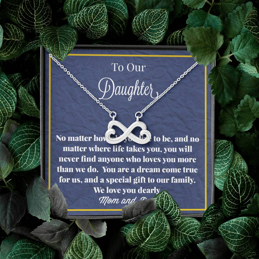 To Our Daughter Infinity Hearts Necklace