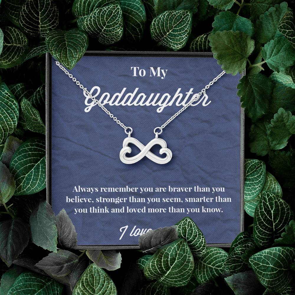 To My Goddaughter Infinity Hearts Necklace - Jewelry for Goddaughter - Gift for Goddaughter