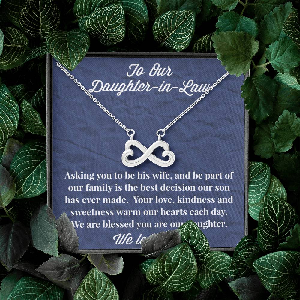 To Our Daughter-in-Law Infinity Hearts Necklace - Gift for Daughter - Necklace for Daughter-in-Law