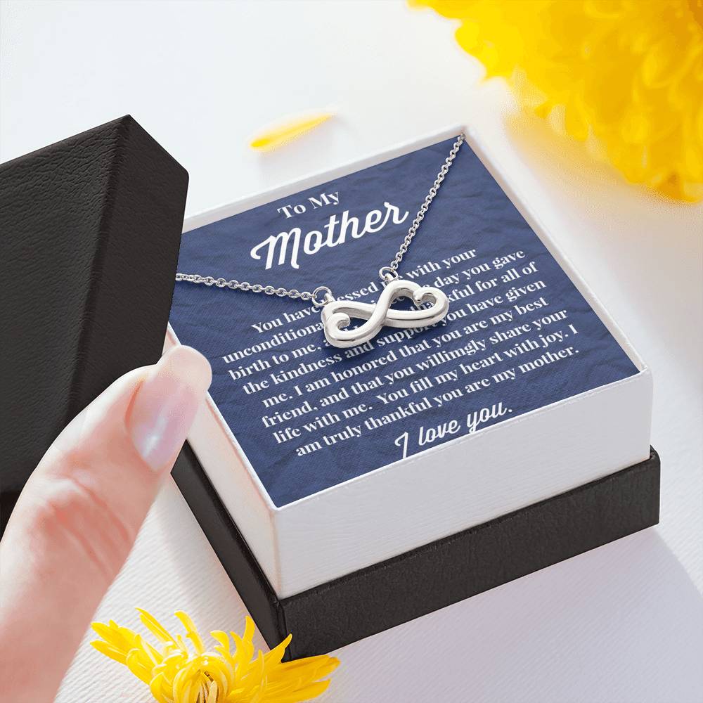 To My Mother Infinity Hearts Necklace - Jewelry for Mom - Gift for Mom