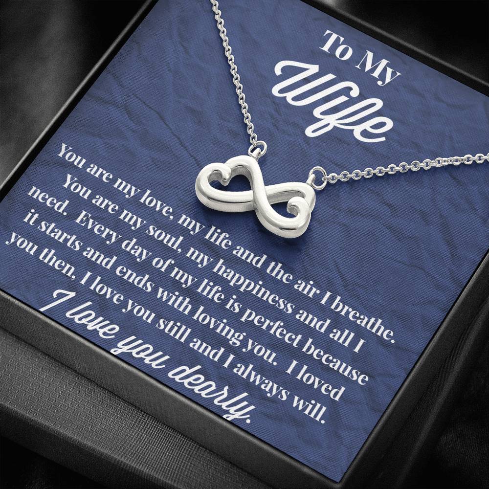 To My Wife Infinity Hearts Necklace