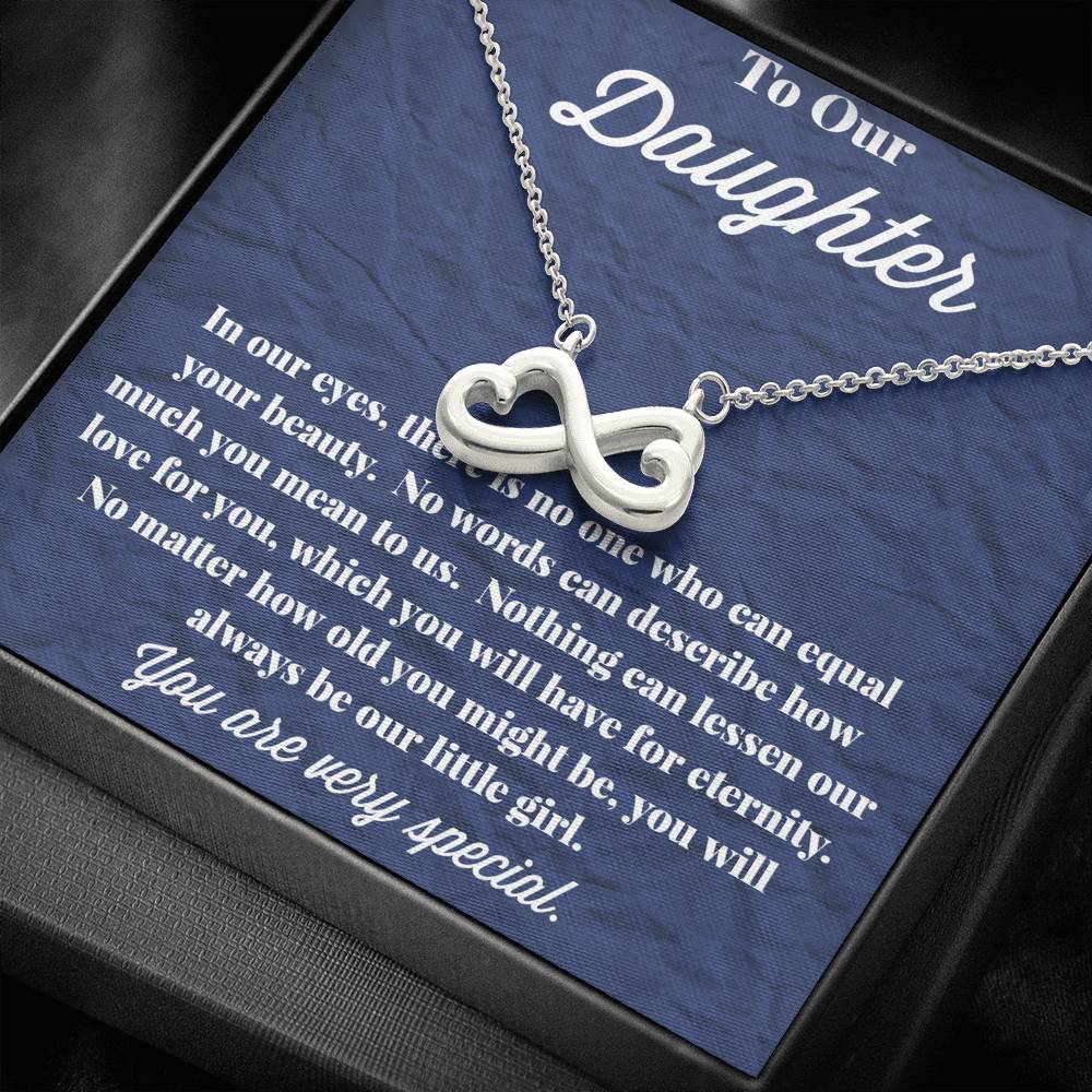 To Our Daughter Infinity Hearts Necklace